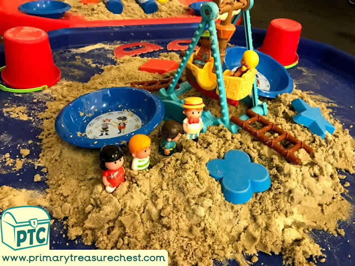 Fairground  Pirate Ship Sand Play - Role Play  Sensory Play - Tuff Tray Ideas Early Years – Tuff Spot / Nursery / Primary