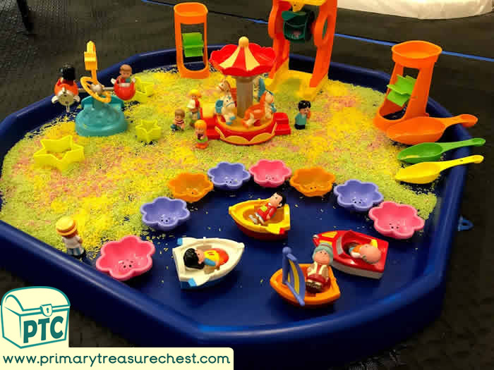 Fairground  Small World Sensory Play, Tuff Tray Small World Scene for Toddlers-EYFS Children