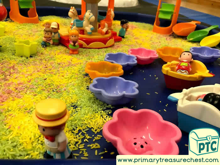 Fairground  Small World Sensory Play, Tuff Tray Small World Scene for Toddlers-EYFS Children