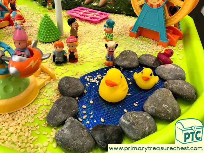 Fairground  Small World Sensory Play, Tuff Tray Small World Scene for Toddlers-EYFS Children