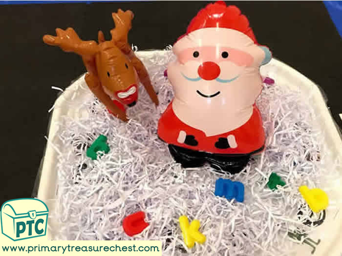 Santa Letters Paper tuff tray - Role Play Sensory Play - Tuff Tray Ideas Early Years / Nursery / Primary