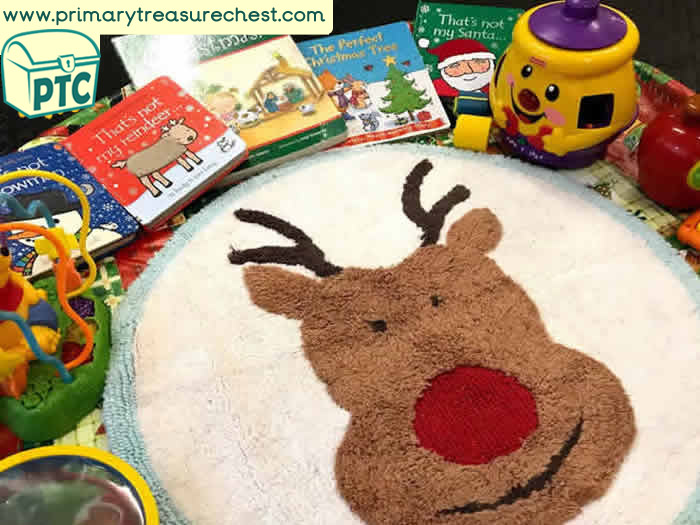 Santa Themed Music Area tuff tray for Toddlers-EYFS Children 