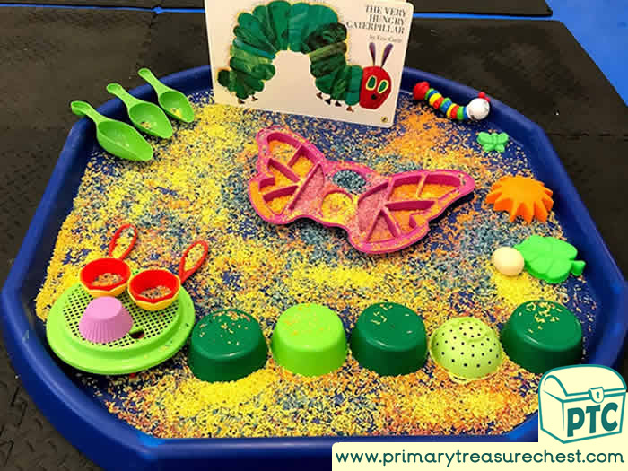 The Very Hungry Caterpillar Tuff Tray Small World Scene for Toddlers-EYFS Children