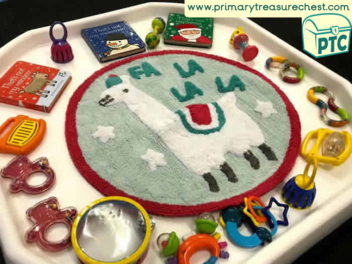 Winter Themed Sensory Toys and books tuff tray for Toddlers-EYFS Children 