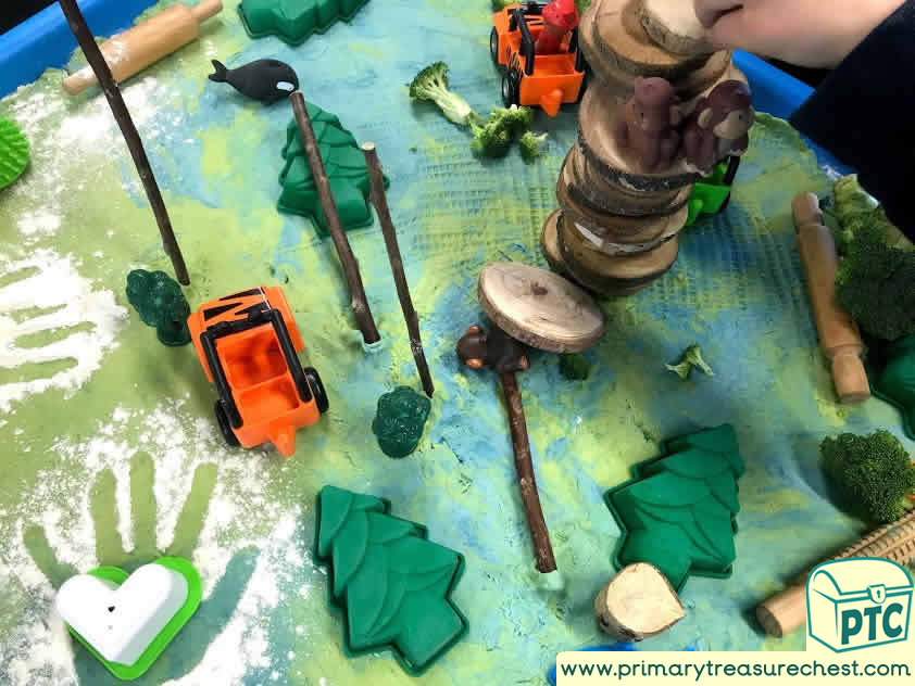 World Environment Day  Sensory Play  Area tuff tray idea