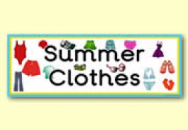 Summer Clothes Themed Resources