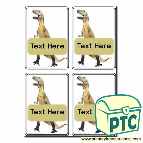 Dinosaur - Tyrannosaurus rex Themed Registration Name Cards