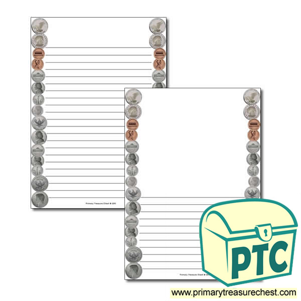 American Coins Page Border  - Narrow Lines