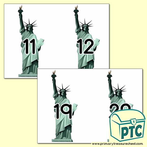 Statue of Liberty Line Bunting - American Teaching Resources - K-12 printables