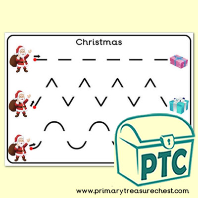 Christmas Pre-Writing Patterns Activity