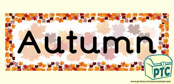 'Autumn' Display Heading/ Classroom Banner