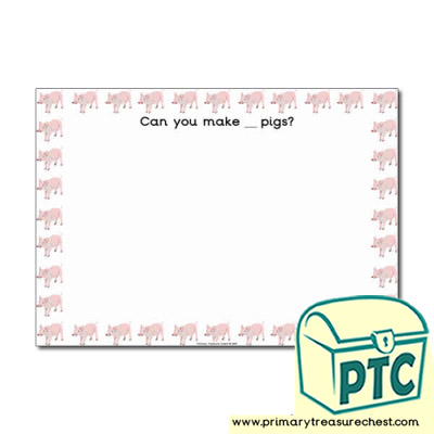 Pig Number Playdough Mat-The Little Red Hen
