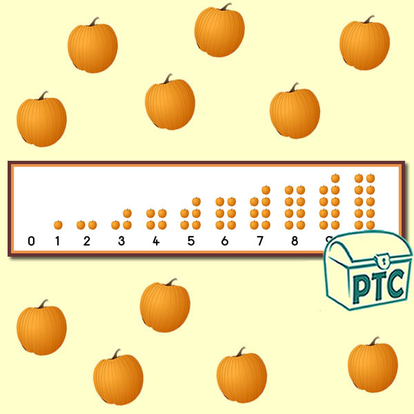 Pumpkin Number Shapes Display Banner