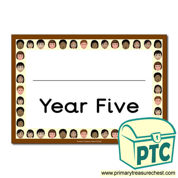 Year Five Classroom Door Sign
