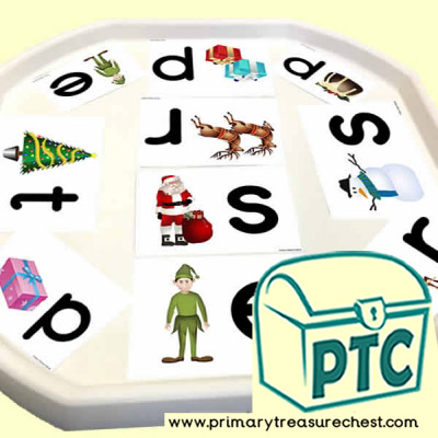 Christmas Themed Phonics Tuff Tray Cards