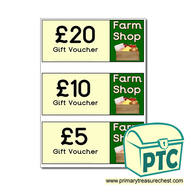 Role Play Farm Shop Shopping vouchers