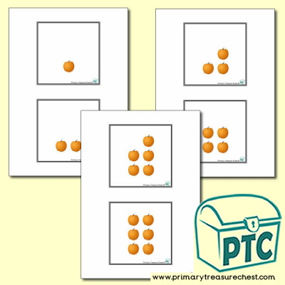 Pumpkin Themed Dice Number Shapes