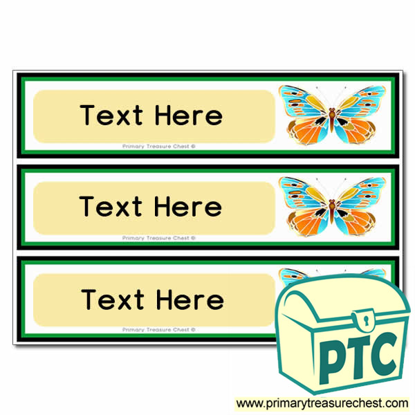 Butterfly Pupil Drawer Labels (Large)