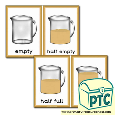 Full/Empty Jug Posters - Primary Treasure Chest