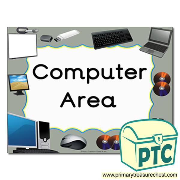 Computer Area Classroom Sign