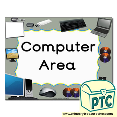 Computer Area Classroom Sign