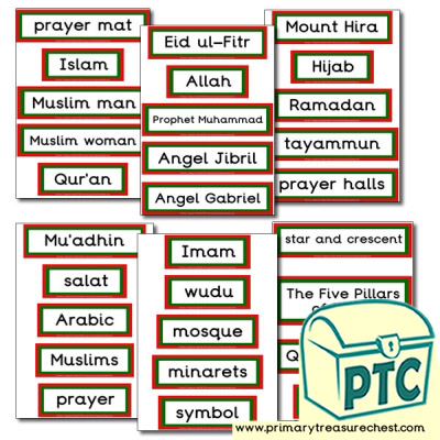 Islam themed display words