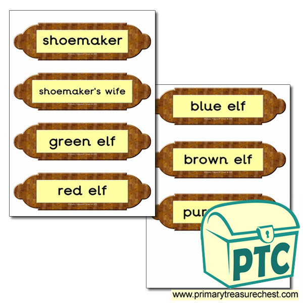 Picture frame labels-Elves and The Shoemaker