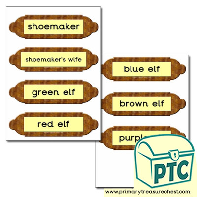 Picture frame labels-Elves and The Shoemaker