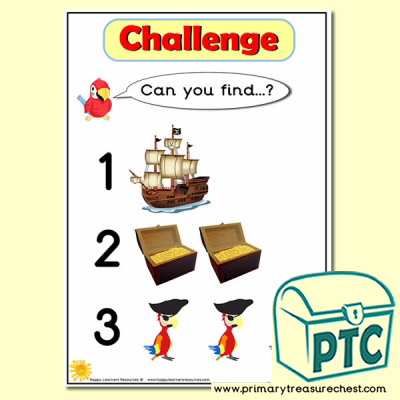 Pirate Themed 'Can you find …?' Words & Pictures Challenge