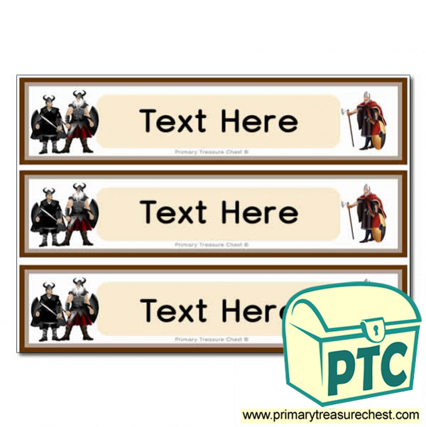 Vikings Themed Pupil Drawer Labels (Large)