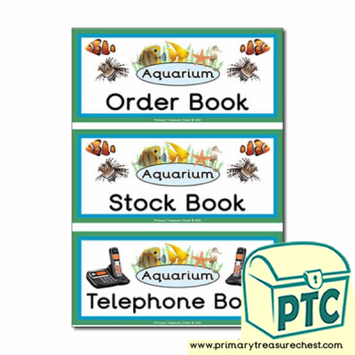 Aquarium Role Play Book Covers / Labels
