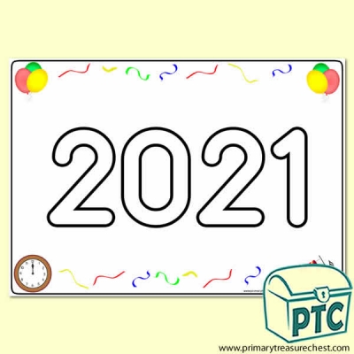 2019 Play Dough Mat with Colourful New Year’s Themed Images