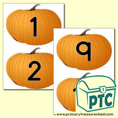 Pumpkin Themed Number Line 0-10