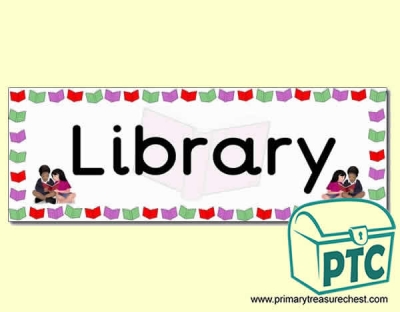 'Library' Display Heading/ Classroom Banner
