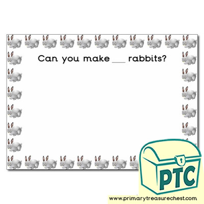 Rabbit Number Playdough Mat