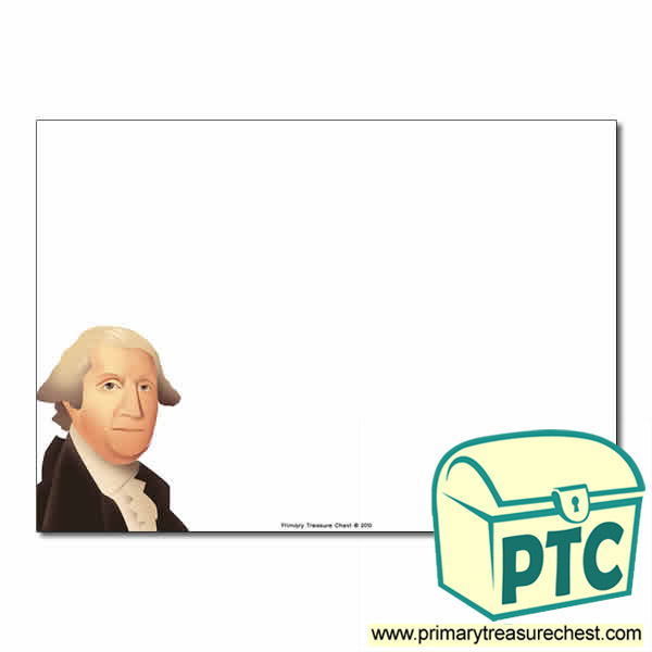 George Washington Themed Landscape Page Border/Writing Frame (no lines)