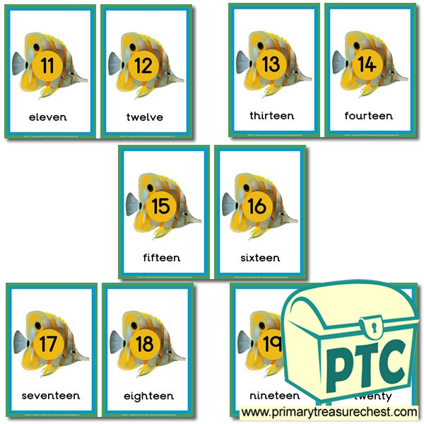 Fish Number Line 11-20