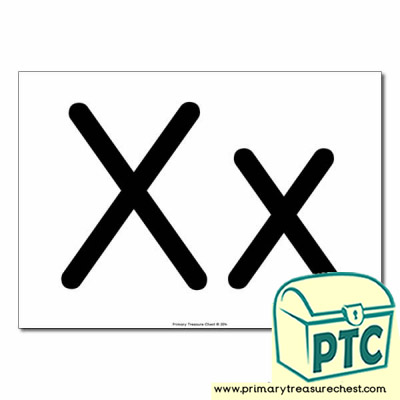 'Xx' Letters Poster - Primary Treasure Chest