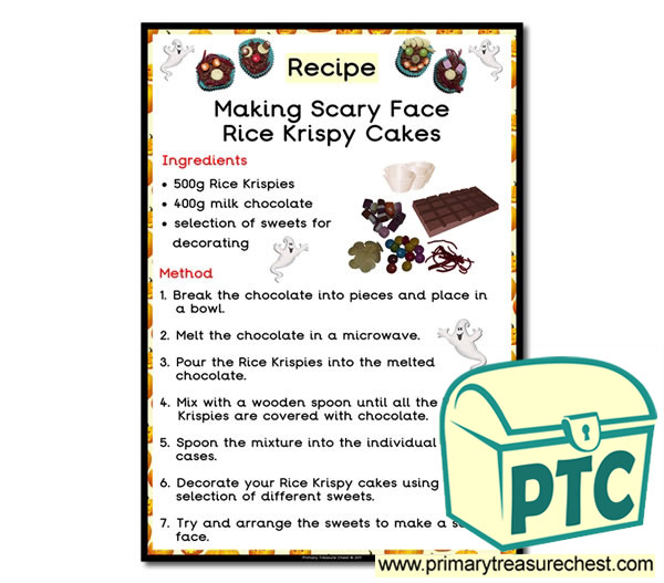 Scary Face Cake Poster Recipe