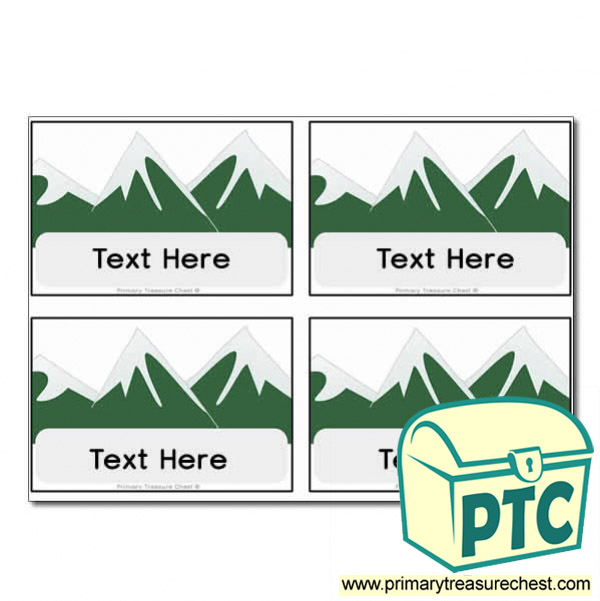 Mountain Themed Registration Name Cards