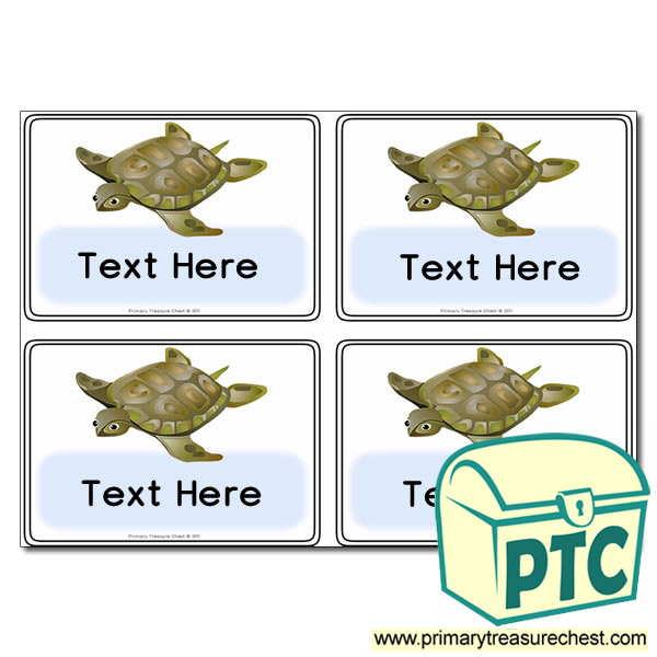 Turtle Themed Registration Name Cards