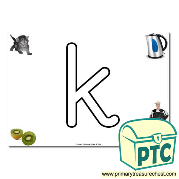 'k' Lowercase Bubble Letter A4 Poster containing high quality and realistic images