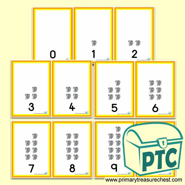 Elephant Number Shapes 0 to 10