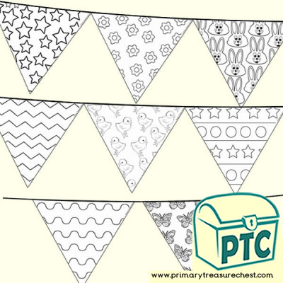 Spring Themed Colouring Bunting