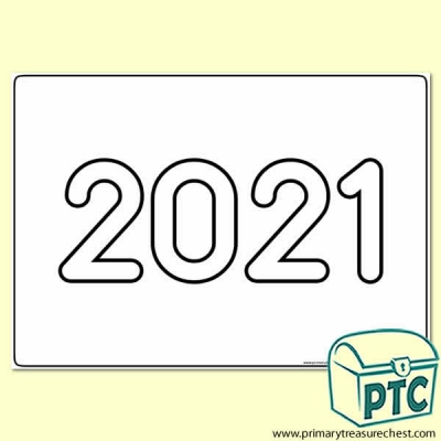 '2021' New Year’s Themed Play Dough Mat