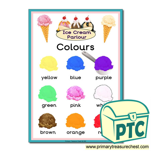 Ice Cream Colours Poster