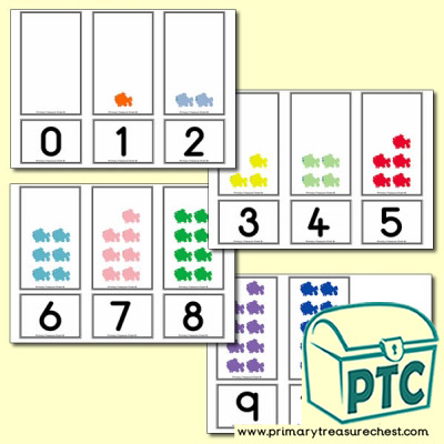 Coloured Fish  Number Shapes Matching Cards 0 to 10
