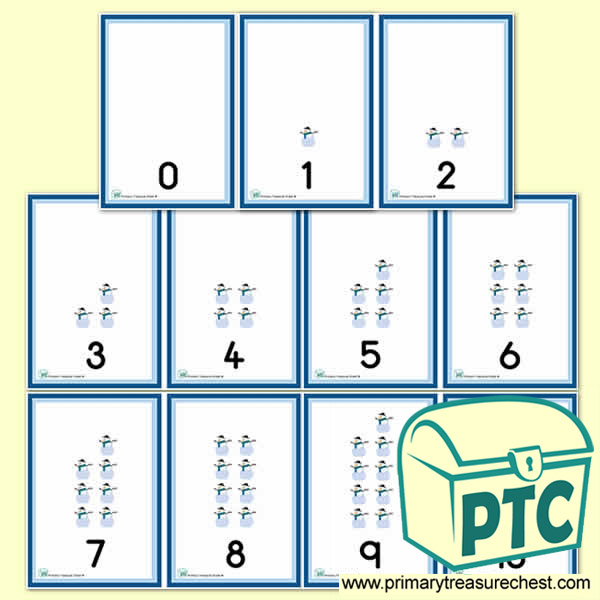 Snowman  Number Shapes 0 to 10