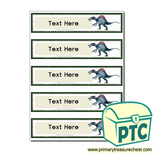 Spinosaurus Dinosaur Themed Pupil Drawer Labels (Small)