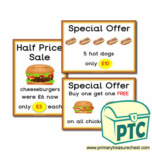 Fast Food Takeaway Role Play Special Offers (21p - £99)